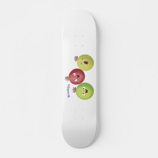 Niedliches Gooseberry-Trio mit Cartoon Skateboard (Vorne)