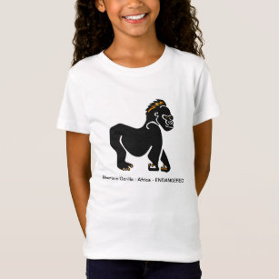Niedliches GORILLA-gefährdetes Tier - Mädchen T-Shirt