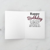 Niedliches Gothmädchen mit Geburtstagskarte Karte (Innenseite)