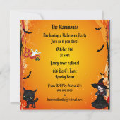 Niedliches gotisches Hexe-u. Einladung (Rückseite)