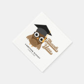 Niedliches Graduate Owl mit Brillen Graduation Par Serviette (Ecke)