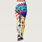 niedliches Grafik-Comic Cartoon Pop Art Leggings (Rückseite)