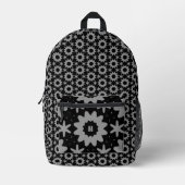 niedliches grau-geometrisches Muster Bedruckter Rucksack (Vorderseite)