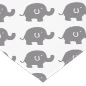Niedliches Graue und weiße Elefantenmuster Kurzer Tischläufer (Ecke)