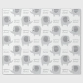 Niedliches graues Baby Elephant Packpapier (Flach)