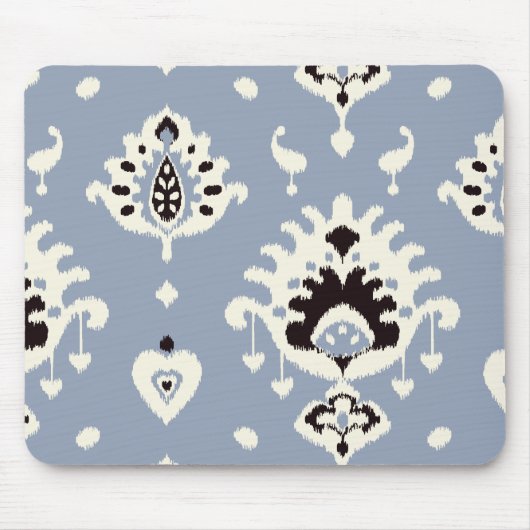 Niedliches graues beige ikat Stammes- Muster Mousepad (Vorne)