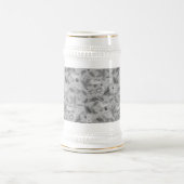 Niedliches, graues Blumenmuster Bierglas (Mittel)