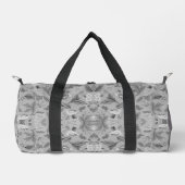 Niedliches, graues Blumenmuster Duffle Bag (Vorderseite)