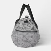 Niedliches, graues Blumenmuster Duffle Bag (Rechts)