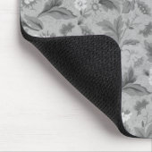 Niedliches, graues Blumenmuster Mousepad (Ecke)