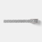 Niedliches, graues Blumenmuster Satinband (Vorderseite)