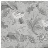 Niedliches, graues Blumenmuster Stoff (Nahaufnahme)