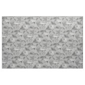Niedliches, graues Blumenmuster Stoff (Fat Quarter (45,7 x 55,9 cm))