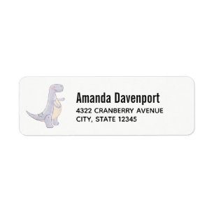 Niedliches graues Dinosaurier-Spielzeug-Wasserfarb