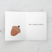 Niedliches graues Eichhörnchen Funny Go Nuts Gebur Karte (Innenseite)