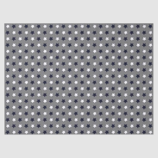 Niedliches graues geometrisches Muster Weiß & Schw Seidenpapier (Vorderseite)