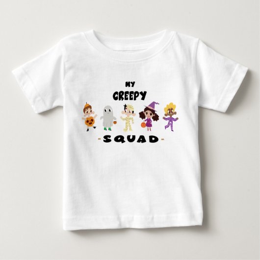Niedliches, graues Halloween-Kostüm Baby T-shirt (Vorderseite)