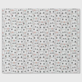 Niedliches graues Hippopotamus-Gesicht Nahtloses M Geschenkpapier (Flach)