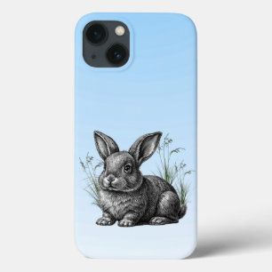 Niedliches graues Kaninchen gegen den blauen Himme Case-Mate iPhone Hülle
