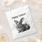Niedliches graues Kaninchen glückliche Osterfeier Geschenktütchen (Ausgeschnitten)