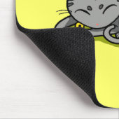 Niedliches graues Katzenschlafen Mousepad (Ecke)