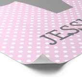 Niedliches, graues Kinderzimmer-Wandposter Poster (Ecke)