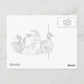 Niedliches graues Owl Postkarte (Rückseite)