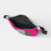 Niedliches graues Poodle Hot Pink Kid Bauchtasche (Offen)