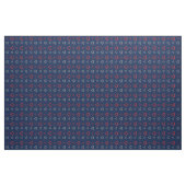 Niedliches graues rotes Herz Muster Mitternachtsbl Stoff (Yard (91,4 cm))