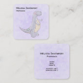 Niedliches graues Tyrannosaurus Rex Dinosaur Toy B Quadratische Visitenkarte (Vorne/Hinten)