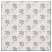 Niedliches graues und rosa Baby-Elefant-Muster Stoff (Muster)