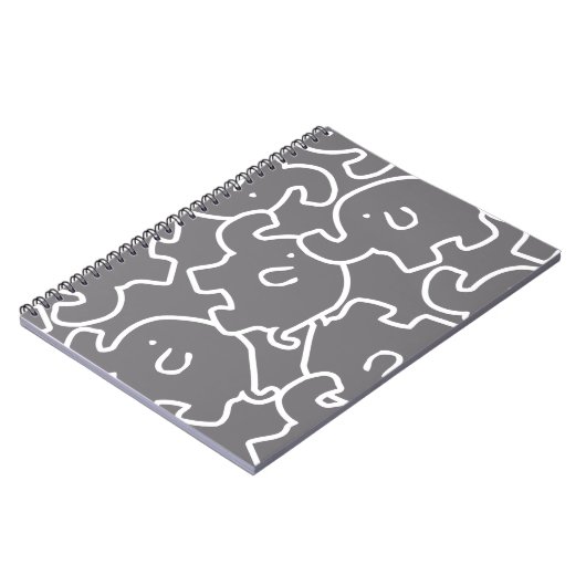 Niedliches Graues und Weißes Gästebuch Notizblock (Linke Seite)