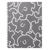 Niedliches Graues und Weißes Gästebuch Notizblock (Vorderseite)