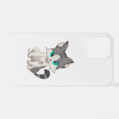 NIEDLICHES Graugrauen und KLEINE KÜCHE MIT BLAUEN  iPhone Hülle (Rückseite (Horizontal))