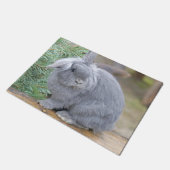 Niedliches Graukaninchen Fußmatte (Schrägansicht)