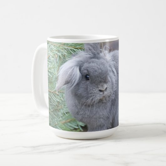 Niedliches Graukaninchen Kaffeetasse (Vorderseite Links)