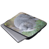 Niedliches Graukaninchen Laptopschutzhülle (Vorne Knopf)