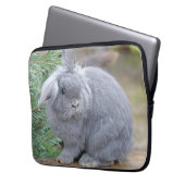 Niedliches Graukaninchen Laptopschutzhülle (Vorderseite Links)