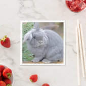 Niedliches Graukaninchen Serviette (Beispiel)