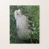 Niedliches Greedy Sheep Eating Puzzle (Vertikal)