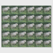 Niedliches Greedy Sheep Eating Wrapping Paper Geschenkpapier (Flach)