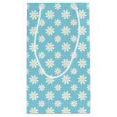 Niedliches Green and Blue Daisies Muster Personali Kleine Geschenktüte (Rückseite)
