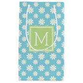 Niedliches Green and Blue Daisies Muster Personali Kleine Geschenktüte (Vorderseite)
