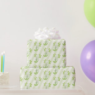 Niedliches Green Axolotl Boba Tea Kindergeburtstag Geschenkpapier