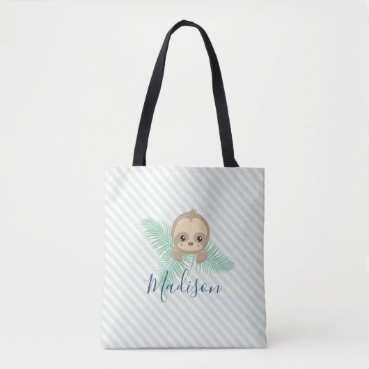 Niedliches Green Baby Slots Monogram Tote Bag Tasche (Vorderseite)