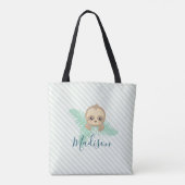 Niedliches Green Baby Slots Monogram Tote Bag Tasche (Rückseite)
