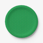 Niedliches Green Closing Kleeblatt Muster modern Pappteller (Vorderseite)