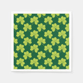 Niedliches Green Clover Kleeblatt Muster Serviette (Vorderseite)