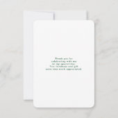 Niedliches Green Clover Kleeblatt Muster Vielen Da Dankeskarte (Rückseite)