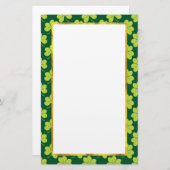 Niedliches Green Clover Muster mit einem Imitat Go Briefpapier (Vorne/Hinten)